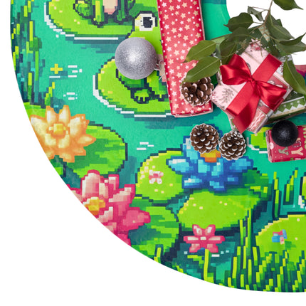 Group of Adorable Frogs  design themed Christmas Tree Skirts