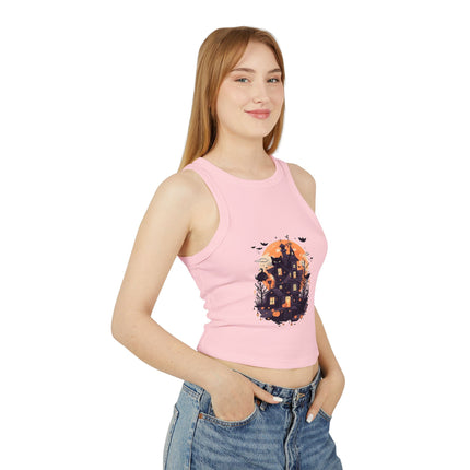 Halloween-Themen Damen Micro Rib Racer Tank Top