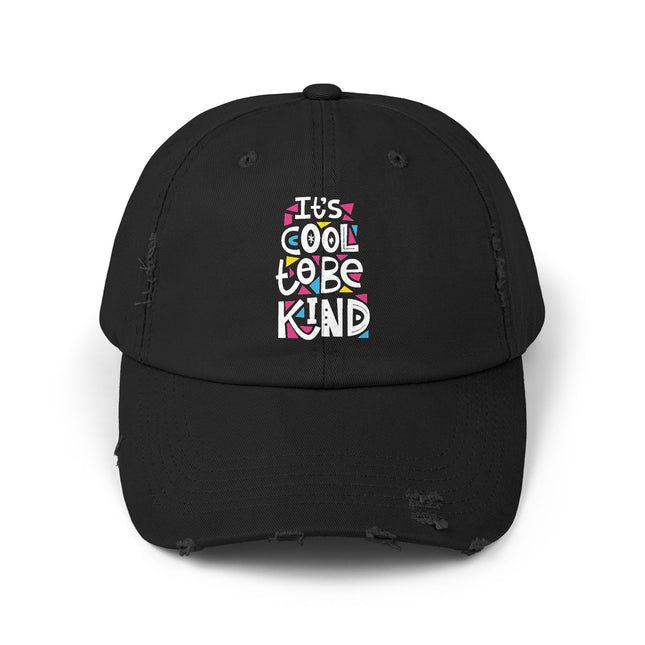 Unisex Distressed Cap mit Typografie-Motiven 