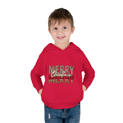 Christmas themed Toddler Pullover Fleece Hoodie
