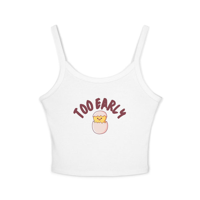 Too Early Chick Tank Top — Cute Kawaii Morning Crop Tank