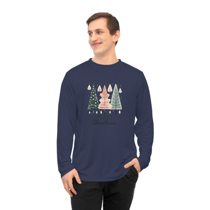 Christmas themed Unisex Performance Long Sleeve Shirt