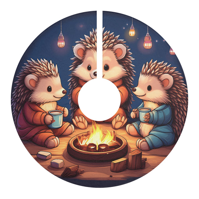 Adorable Porcupines design themed Christmas Tree Skirts