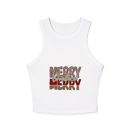 Weihnachtliches Damen Micro Rib Racer Tank Top