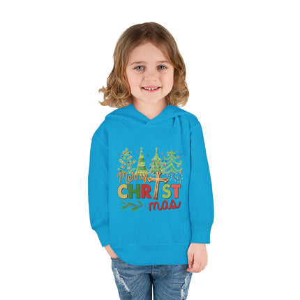 Christmas themed Toddler Pullover Fleece Hoodie