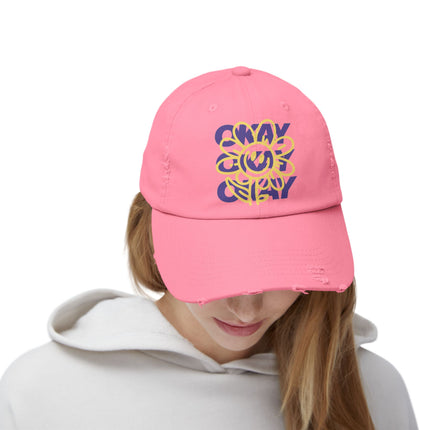 Okay, okay, okay, chillige Stimmung, Unisex-Distressed-Cap 
