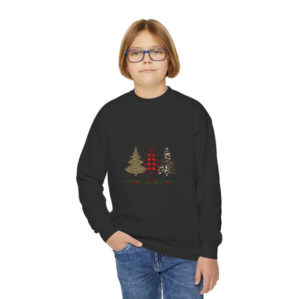 Christmas themed Youth Crewneck Sweatshirt