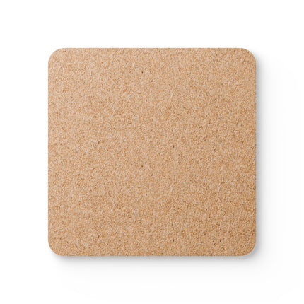 Niedliches Untersetzer-Set aus Korkholz mit Apfelmuster-Design