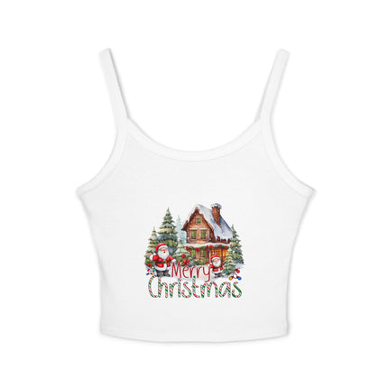Weihnachtsmotiv Damen Spaghettiträger Tank Top 