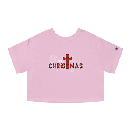 Champion Damen Heritage Cropper T-Shirt mit Weihnachtsmotiv
