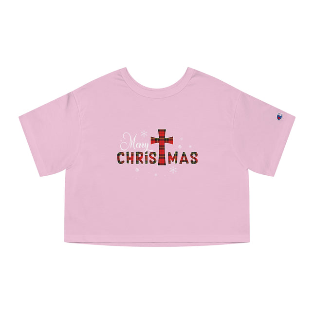 Champion Damen Heritage Cropper T-Shirt mit Weihnachtsmotiv