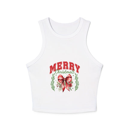 Weihnachtliches Damen Micro Rib Racer Tank Top