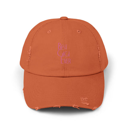 Unisex Distressed Cap mit Typografie-Motiven 