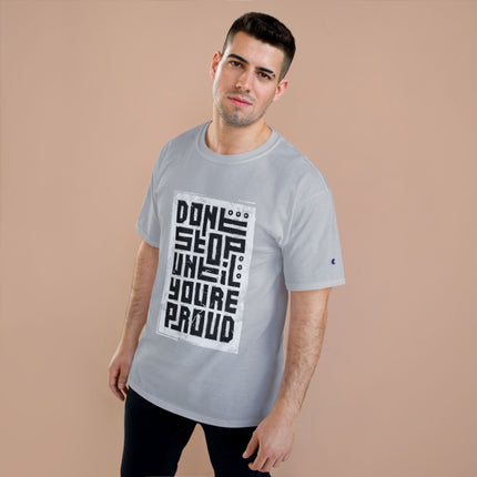 Champion-T-Shirt mit Typografie-Motiv