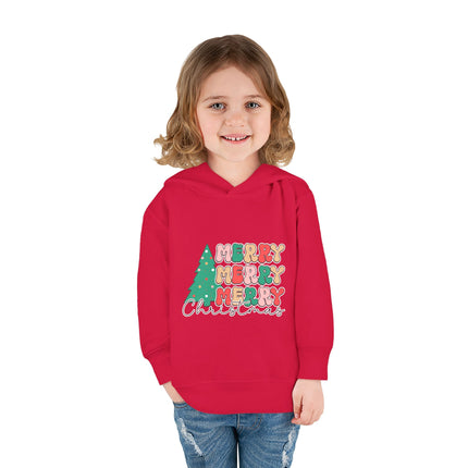 Christmas themed Toddler Pullover Fleece Hoodie