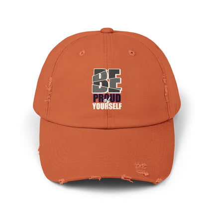 Unisex Distressed Cap mit Typografie-Motiven 