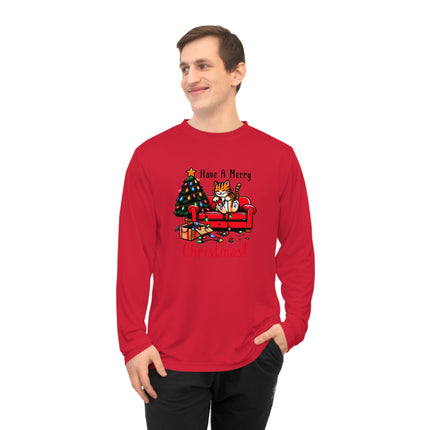 Christmas themed Unisex Performance Long Sleeve Shirt