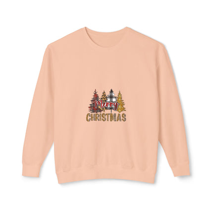 Christmas themed Unisex Lightweight Crewneck Sweatshirt