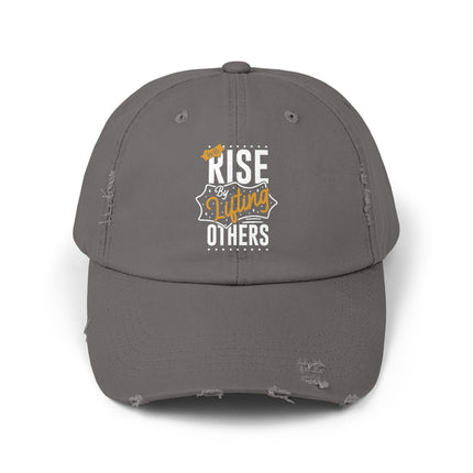 Unisex Distressed Cap mit Typografie-Motiven 