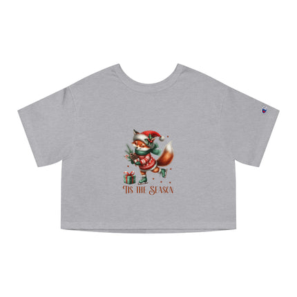 Champion Damen Heritage Cropper T-Shirt mit Weihnachtsmotiv