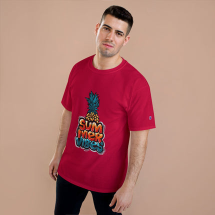Champion-T-Shirt mit Typografie-Motiv