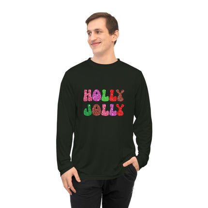 Christmas themed Unisex Performance Long Sleeve Shirt