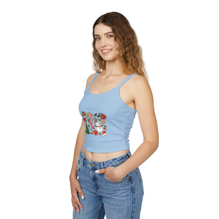 Weihnachtsmotiv Damen Spaghettiträger Tank Top 