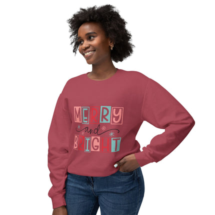 Christmas themed Unisex Lightweight Crewneck Sweatshirt