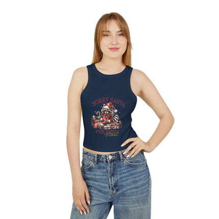 Christmas themed Women's Micro Rib Racer Tank Top