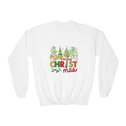 Christmas themed Youth Crewneck Sweatshirt