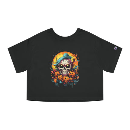 Champion Damen Heritage Cropper T-Shirt mit Halloween-Motiv