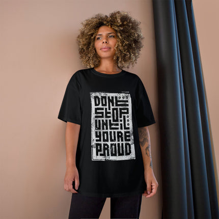 Champion-T-Shirt mit Typografie-Motiv