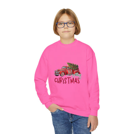 Christmas themed Youth Crewneck Sweatshirt