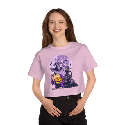 Halloween themed Champion Women's Heritage Cropper T-Shirt