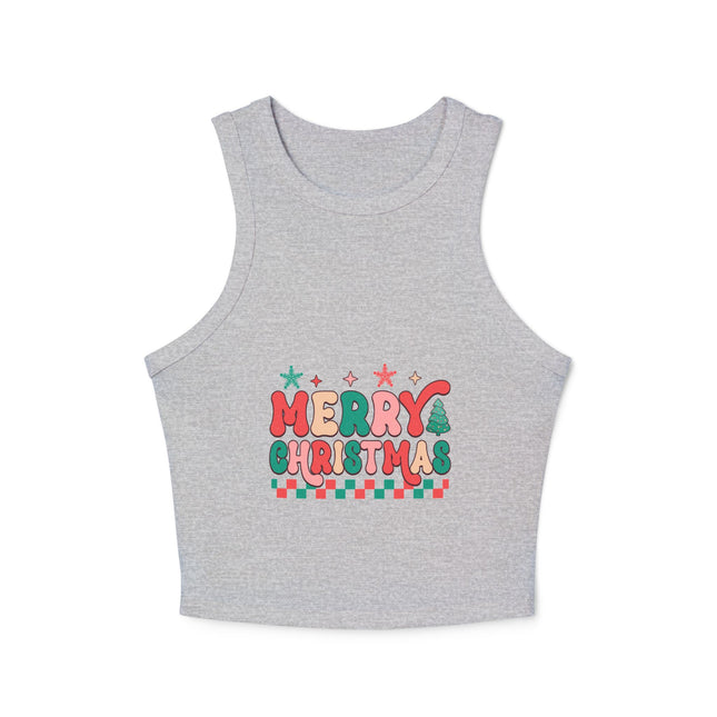 Weihnachtliches Damen Micro Rib Racer Tank Top