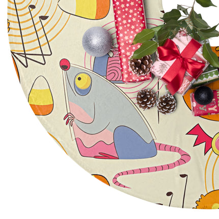 Halloween Pattern design themed Christmas Tree Skirts