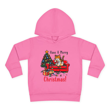 Christmas themed Toddler Pullover Fleece Hoodie