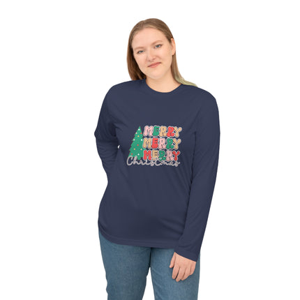 Christmas themed Unisex Performance Long Sleeve Shirt