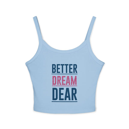 Typografie Themen Damen Spaghetti Strap Tank Top 
