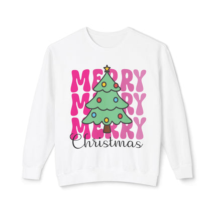 Christmas themed Unisex Lightweight Crewneck Sweatshirt
