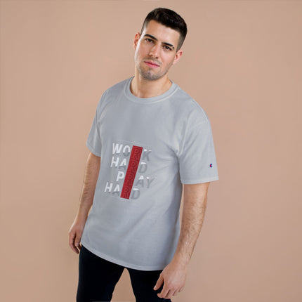 Champion-T-Shirt mit Typografie-Motiv