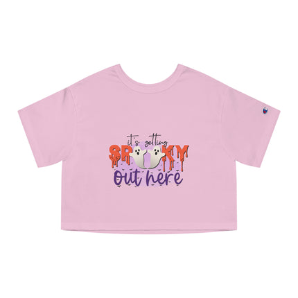 Champion Damen Heritage Cropper T-Shirt mit Halloween-Motiv