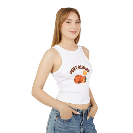 Don't Disturb Graphic designed Women's Micro Rib Racer Tank Top