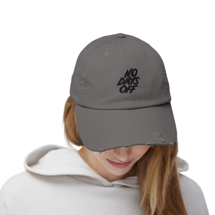 Unisex Distressed Cap mit Typografie-Motiven 
