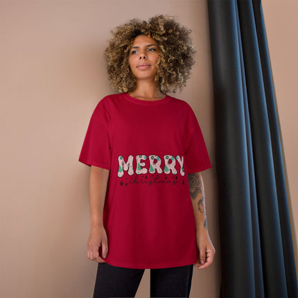 Champion-T-Shirt mit Weihnachtsmotiv