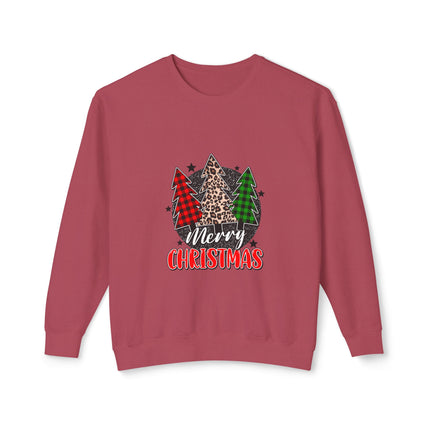 Christmas themed Unisex Lightweight Crewneck Sweatshirt