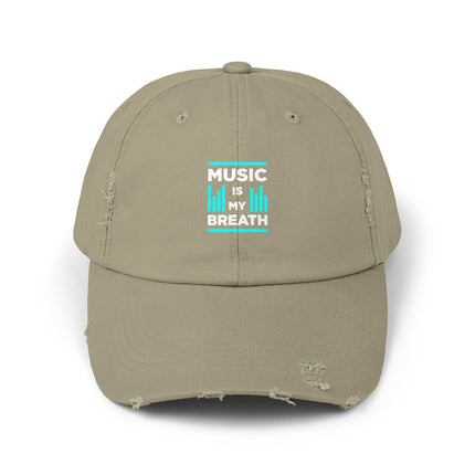 Unisex Distressed Cap mit Typografie-Motiven 