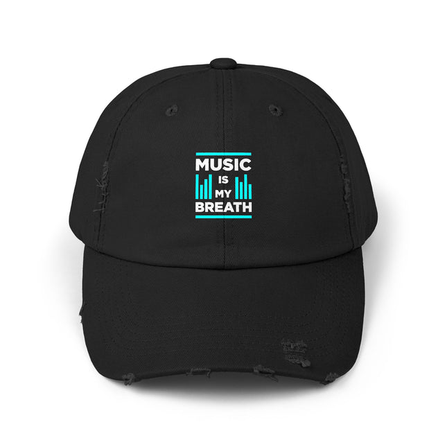 Unisex Distressed Cap mit Typografie-Motiven 