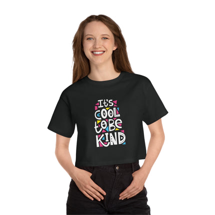 Typography themed Champion Women's Heritage Cropper T-Shirt