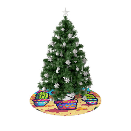 Adorable 3 Catcus smiling design themed Christmas Tree Skirts